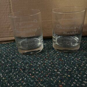 Lot of 2 Chanatry’s Utica NY, whiskey glasses